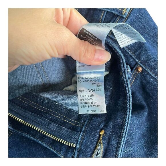 Levis Stretch Blue Jeans Women’s18M Mid Rise Boot Cut Tag 34x32 Fit 38x30 Flaw - Picture 5 of 14